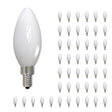 Bulbrite 861744 Bulbrite LED Filament Pack of (48) 4.5 Watt Dimmable B11 Light Bulb with Milky Glass Finish and Candelabra  (E12) Base - 3000K (Soft White Light), 400 Lumens