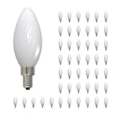 Bulbrite 861744 Bulbrite LED Filament Pack of (48) 4.5 Watt Dimmable B11 Light Bulb with Milky Glass Finish and Candelabra  (E12) Base - 3000K (Soft White Light), 400 Lumens