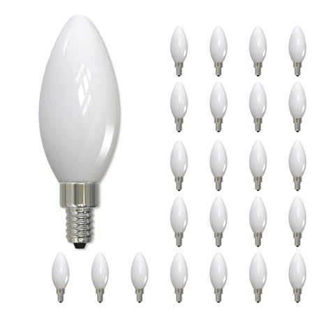 Bulbrite 861763 5W LED B11 Light Bulb 2700K Dimmable E12 500 Lumens 120V 24PK