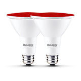 Bulbrite 861906 90-Watt Equivalent, Red Color PAR38 Weatherproof Outdoor E26 Medium Base Flood LED Light Bulb