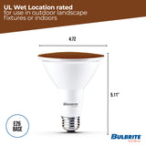Bulbrite 861907 90-Watt Equivalent, Amber Color PAR38 Weatherproof Outdoor E26 Medium Base Flood LED Light Bulb