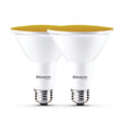 Bulbrite 861908 90-Watt Equivalent, Yellow Color PAR38 Weatherproof Outdoor E26 Medium Base Flood LED Light Bulb
