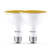 Bulbrite 861908 90-Watt Equivalent, Yellow Color PAR38 Weatherproof Outdoor E26 Medium Base Flood LED Light Bulb