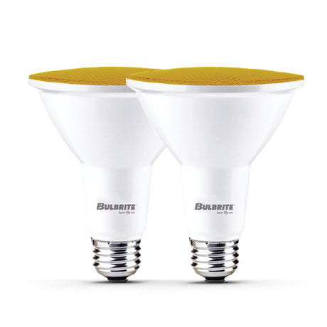 Bulbrite 861908 90-Watt Equivalent, Yellow Color PAR38 Weatherproof Outdoor E26 Medium Base Flood LED Light Bulb
