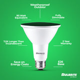 Bulbrite 861909 90-Watt Equivalent, Green Color PAR38 Weatherproof Outdoor E26 Medium Base Flood LED Light Bulb