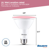 Bulbrite 861910 90-Watt Equivalent, Pink Color PAR38 Weatherproof Outdoor E26 Medium Base Flood LED Light Bulb