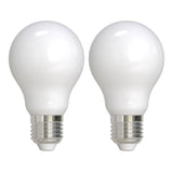 Bulbrite 861924 Bulbrite Pack of (2) 9 Watt Dimmable Milky Finish A19 Medium (E26) LED Light Bulb - 1100 Lumens, 3000K