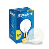 Bulbrite 861953 10W Incandescent G12 Light Bulb 2700K Dimmable E12 50 Lumens 130V 50PK