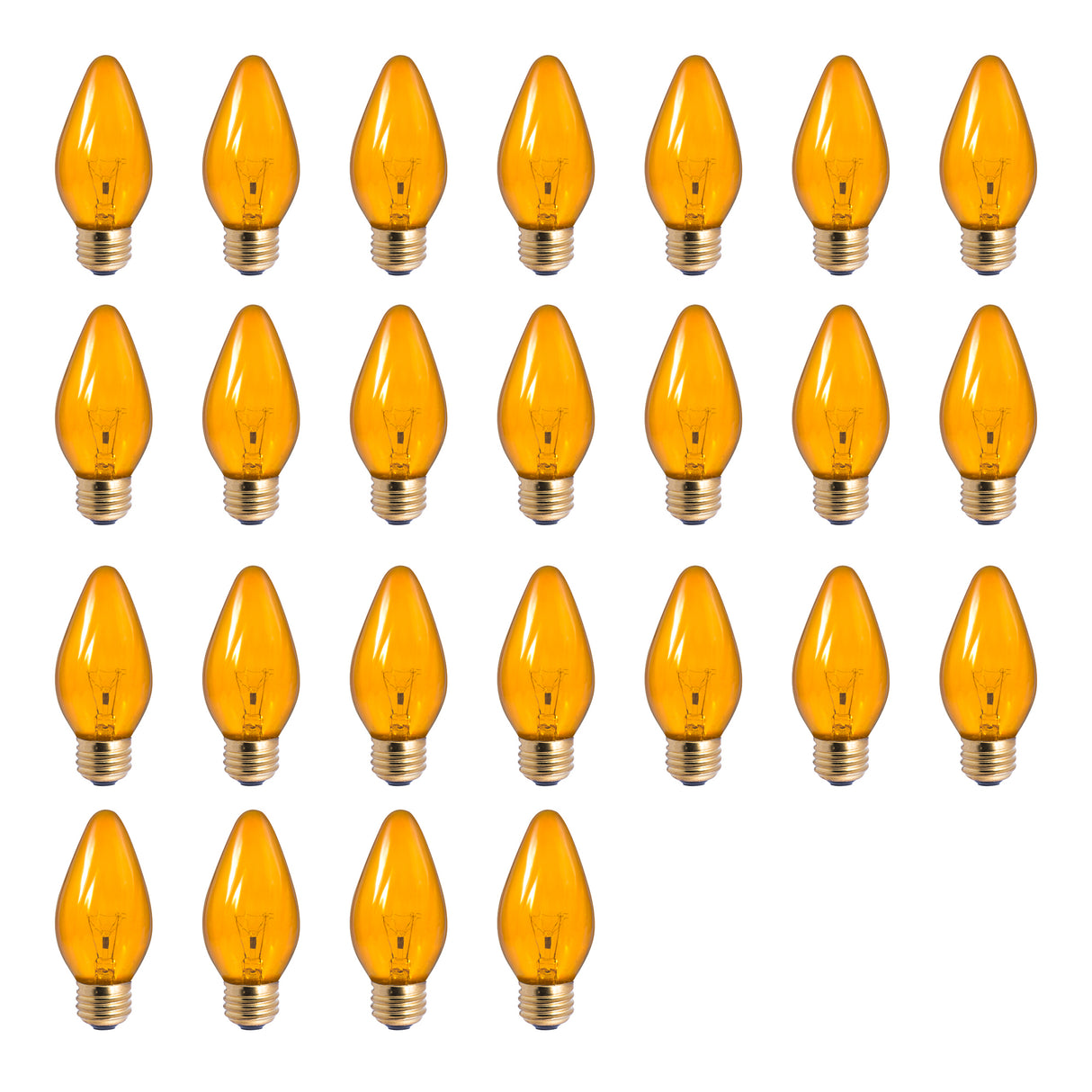 Bulbrite 861973 40W Incandescent F15 Light Bulb Amber Dimmable E26 130V 25PK