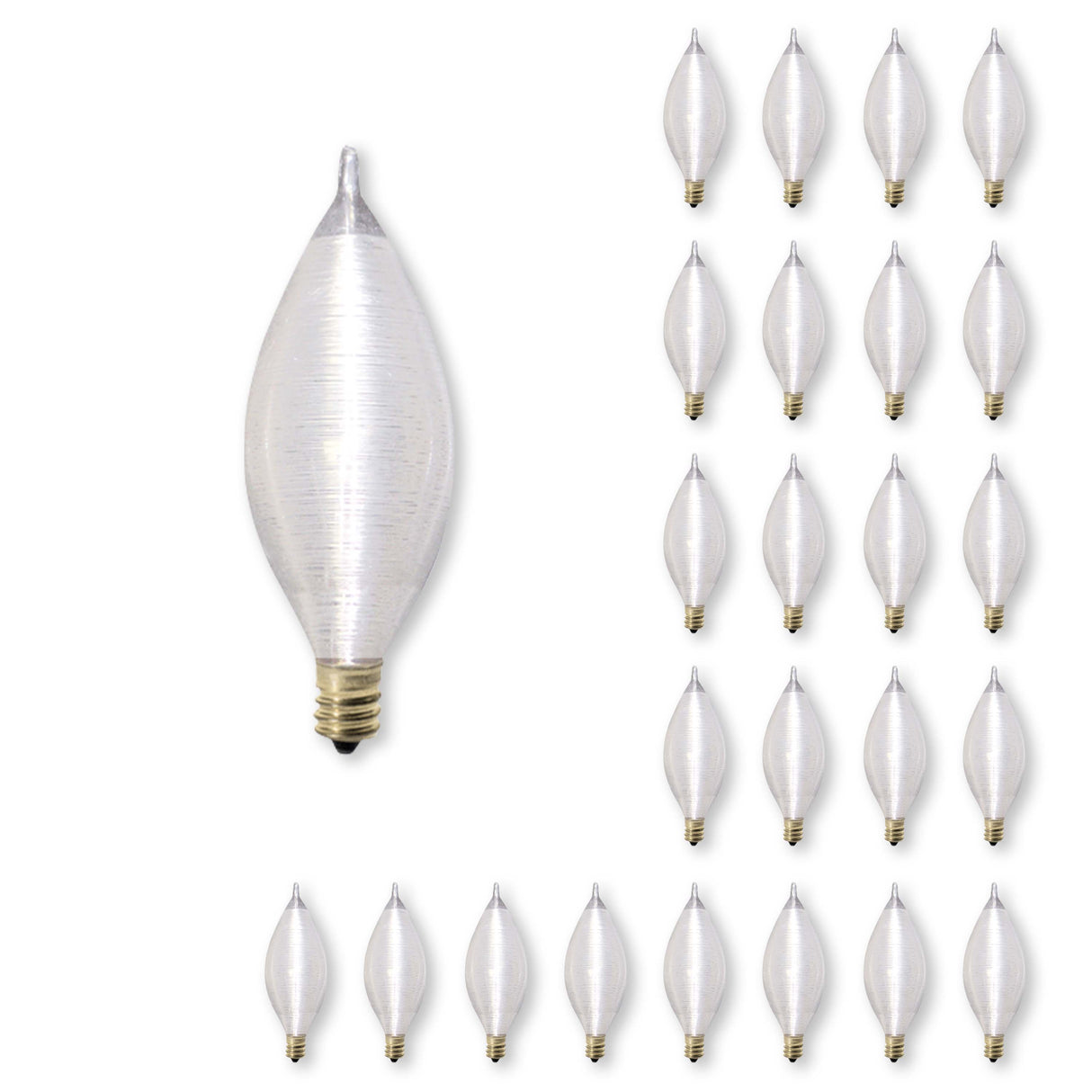 Bulbrite 861974 25W Incandescent C11 Light Bulb Dimmable E12 160 Lumens 130V 25PK