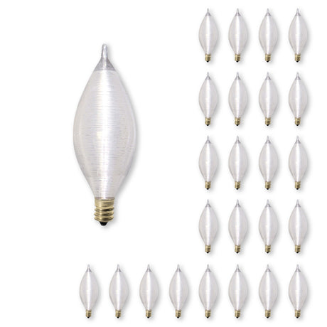 Bulbrite 861974 25W Incandescent C11 Light Bulb Dimmable E12 160 Lumens 130V 25PK