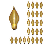 Bulbrite 861980 40W Incandescent C15 Light Bulb Amber Dimmable E26 130V 25PK