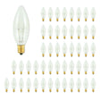 Bulbrite 861984 15W Incandescent B8 Light Bulb 2700K Dimmable E12 105 Lumens 120V 50PK