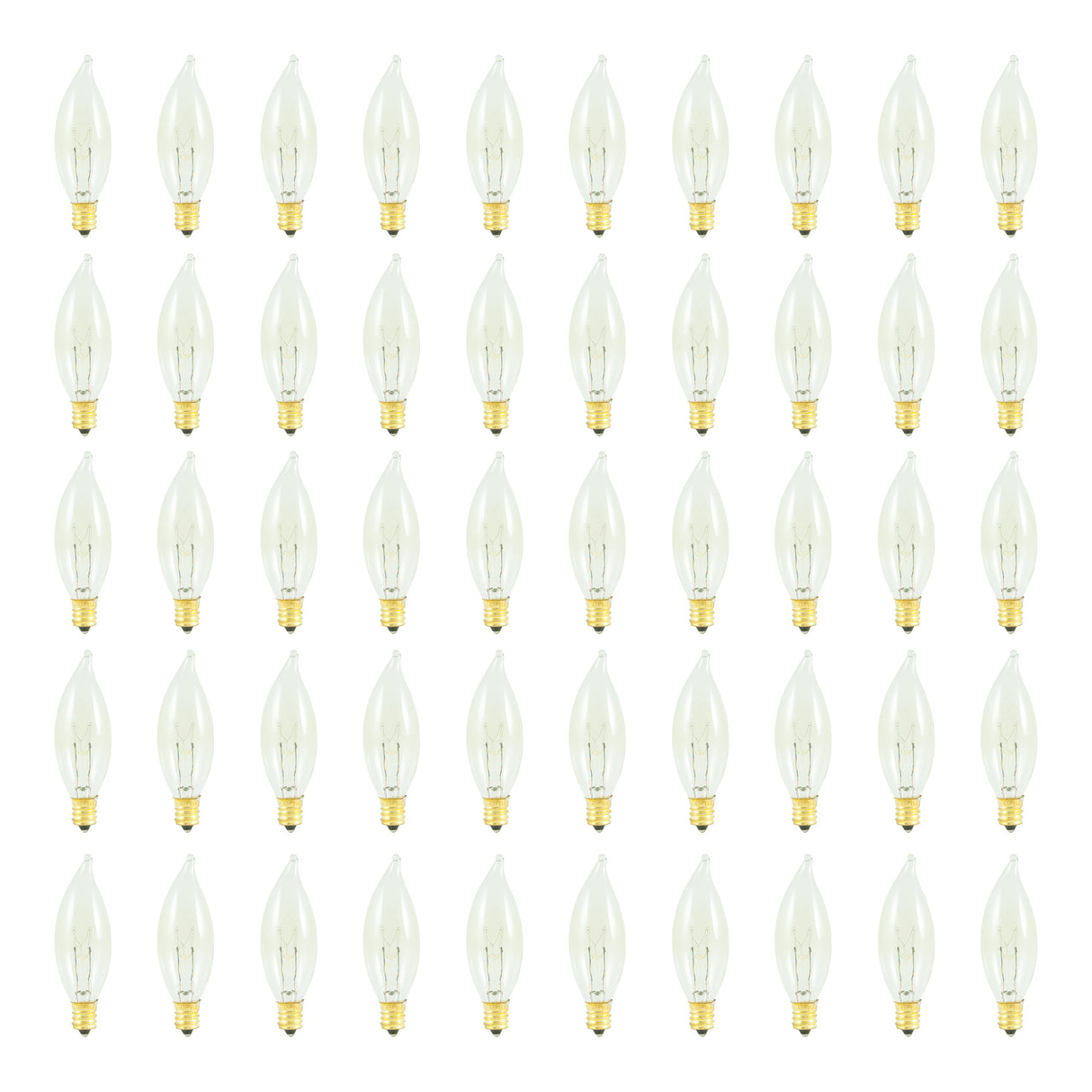 Bulbrite 861988 25W Incandescent Ca8 Light Bulb 2700K Dimmable E12 220 Lumens 120V 50PK