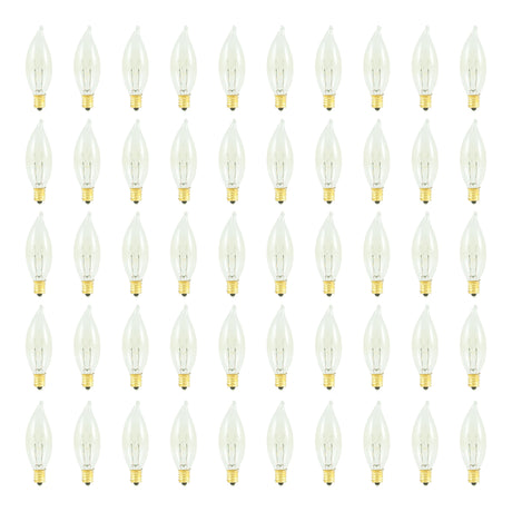 Bulbrite 861988 25W Incandescent Ca8 Light Bulb 2700K Dimmable E12 220 Lumens 120V 50PK