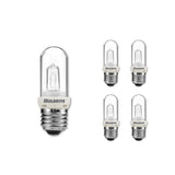 Bulbrite 861995 150W Halogen T8 Light Bulb 2900K Dimmable E26 2200 Lumens 120V 5PK