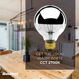 Bulbrite 862024 100W Incandescent G25 Light Bulb 2700K Dimmable E26 900 Lumens 120V 6PK
