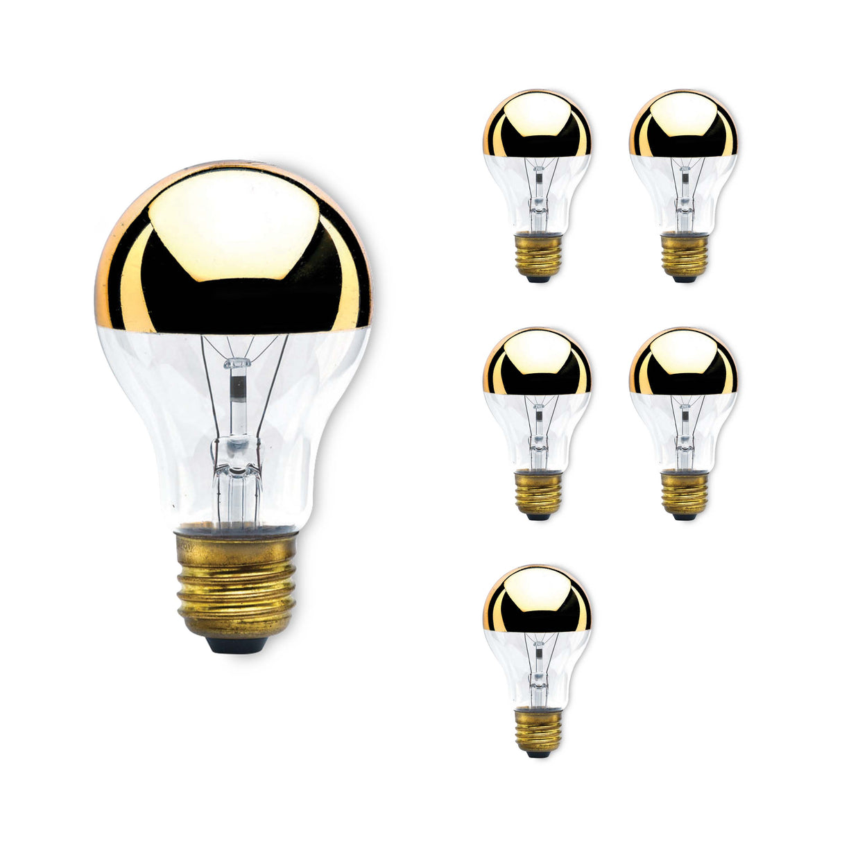 Bulbrite 862027 60W Incandescent A19 Light Bulb 2700K Dimmable E26 550 Lumens 120V 6PK
