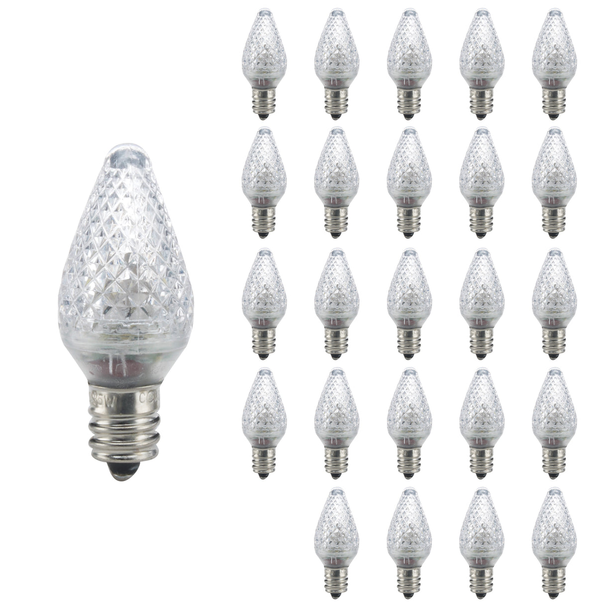 Bulbrite 862028 0.6W LED C7 CLEAR E12 120V-25PK