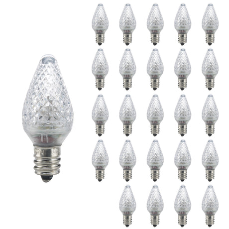 Bulbrite 862028 0.6W LED C7 CLEAR E12 120V-25PK