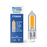Bulbrite 862042 Bulbrite LED Filament Pack of (4) 1.8 Watt Dimmable T5 Light Bulb with Clear Glass Finish and (GY6.35) Base - 3000K (Soft White Light), 140 Lumens