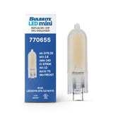 Bulbrite 862043 Bulbrite LED Filament Pack of (4) 1.8 Watt Dimmable T5 Light Bulb with Frost Glass Finish and (GY6.35) Base - 2700K (Warm White Light), 140 Lumens