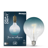 Bulbrite 862113 Bulbrite LED Filament Pack of (2) 4.5 Watt Dimmable C53 Light Bulb with Clear/Blue Glass Finish and Medium (E26) Base - 3000K (Soft White Light), 200 Lumens