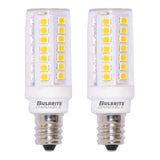Bulbrite 862143 5W LED T6 Light Bulb 3000K Dimmable E12 550 Lumens 120V 2PK