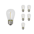 Bulbrite 862154 Bulbrite Pack of (6) 0.7 Watt Clear Filament S14 Medium (E26) LED Light Bulb - 75 Lumens, 2700K