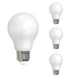 Bulbrite 862304 7W LED A19 Light Bulb 4000K Dimmable E26 800 Lumens 120V 4PK