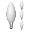 Bulbrite 862309 Bulbrite LED Filament Pack of (4) 4 Watt Dimmable B11 Light Bulb with Milky Glass Finish and Candelabra (E12) Base - 4000K (Cool White Light), 300 Lumens