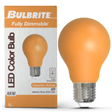 Bulbrite 862313 25-Watt Equivalent Ceramic Amber Color A19 Weatherproof Outdoor E26 Medium Base LED Light Bulb