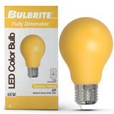 Bulbrite 862314 25-Watt Equivalent Ceramic Yellow Color A19 Weatherproof Outdoor E26 Medium Base LED Light Bulb