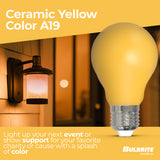 Bulbrite 862314 25-Watt Equivalent Ceramic Yellow Color A19 Weatherproof Outdoor E26 Medium Base LED Light Bulb