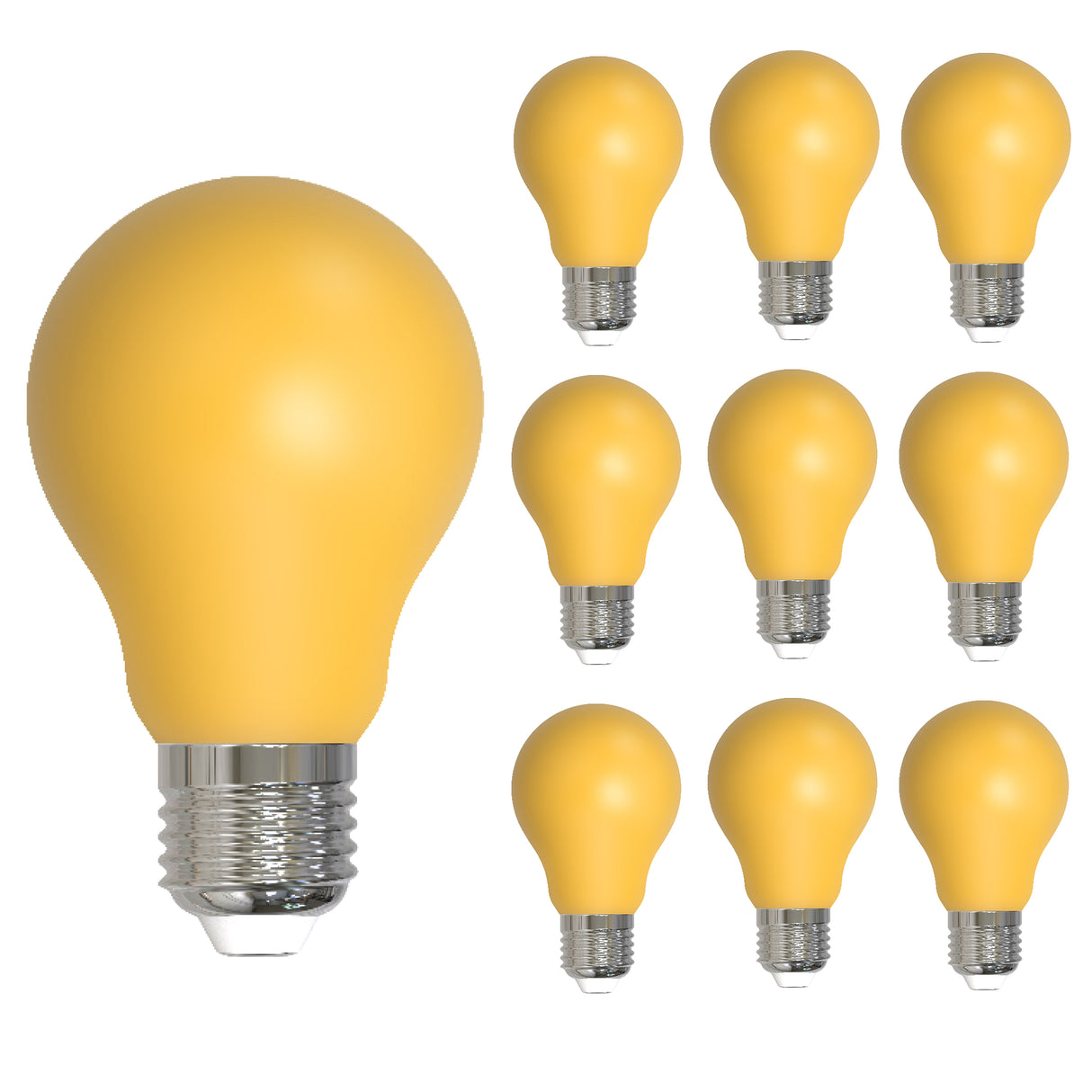 Bulbrite 862314 25-Watt Equivalent Ceramic Yellow Color A19 Weatherproof Outdoor E26 Medium Base LED Light Bulb
