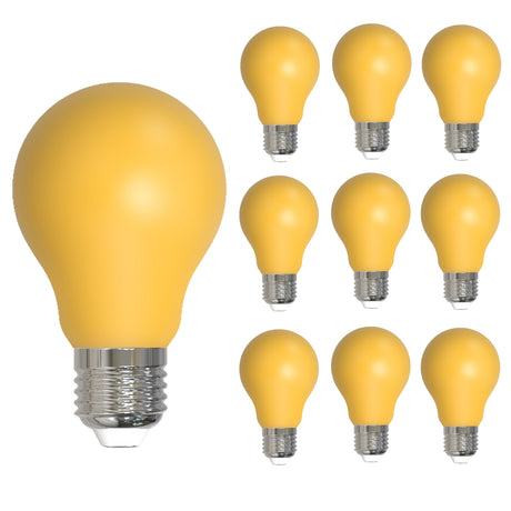 Bulbrite 862314 25-Watt Equivalent Ceramic Yellow Color A19 Weatherproof Outdoor E26 Medium Base LED Light Bulb