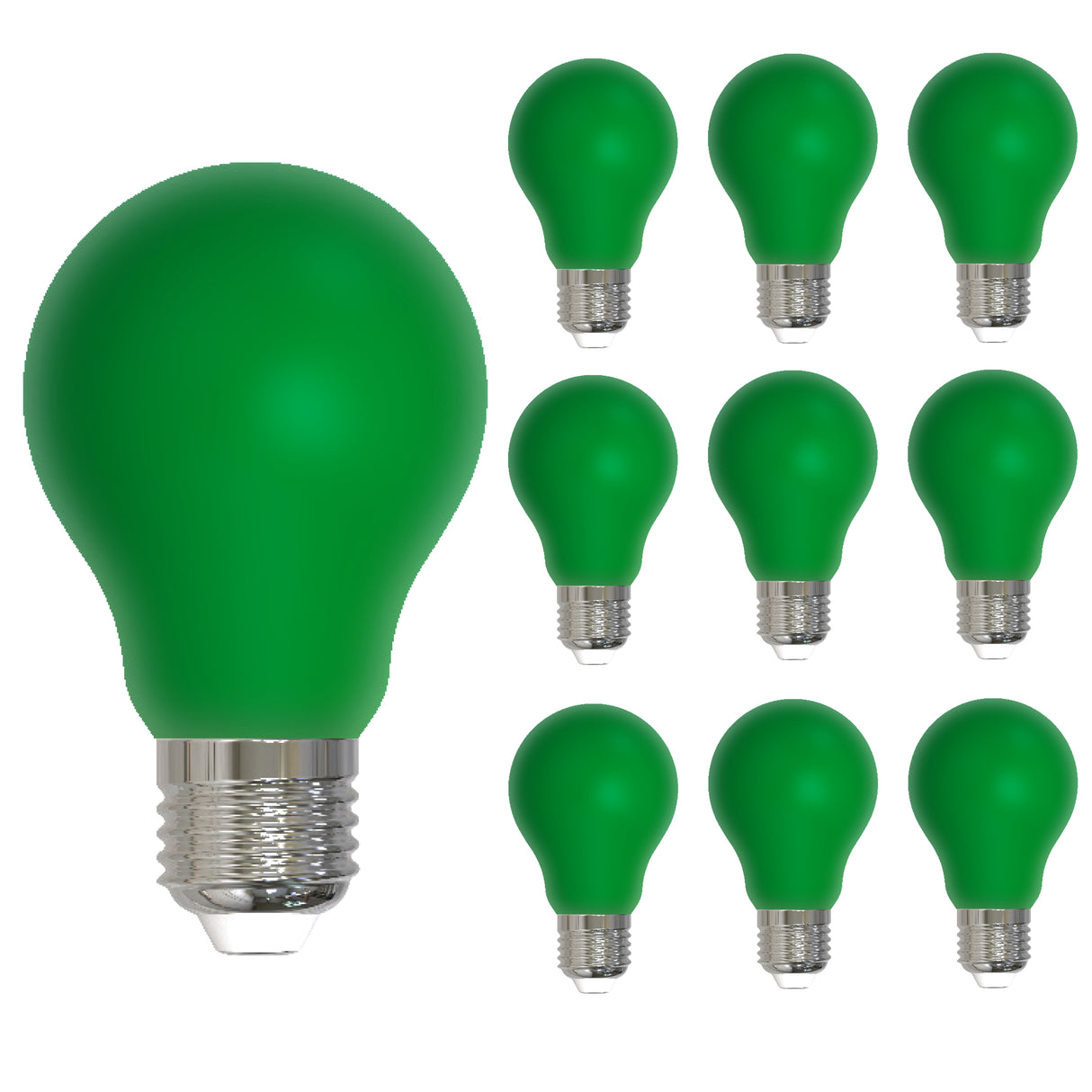 Bulbrite 862315 25-Watt Equivalent Ceramic Green Color A19 Weatherproof Outdoor E26 Medium Base LED Light Bulb
