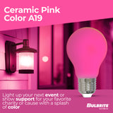 Bulbrite 862317 25-Watt Equivalent Ceramic Pink Color A19 Weatherproof Outdoor E26 Medium Base 
LED Light Bulb