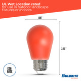 Bulbrite 862318 25-Watt Equivalent Ceramic Red Color S14 Weatherproof Outdoor E26 Medium Base 
LED Light Bulb