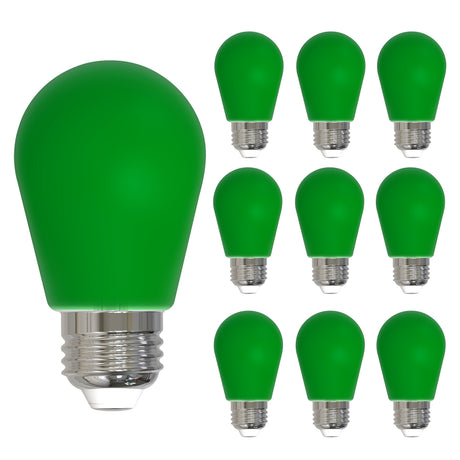 Bulbrite 862321 25-Watt Equivalent Ceramic Green Color S14 Weatherproof Outdoor E26 Medium Base 
LED Light Bulb