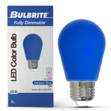 Bulbrite 862322 25-Watt Equivalent Ceramic Blue Color S14 Weatherproof Outdoor E26 Medium Base 
LED Light Bulb