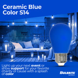 Bulbrite 862322 25-Watt Equivalent Ceramic Blue Color S14 Weatherproof Outdoor E26 Medium Base 
LED Light Bulb