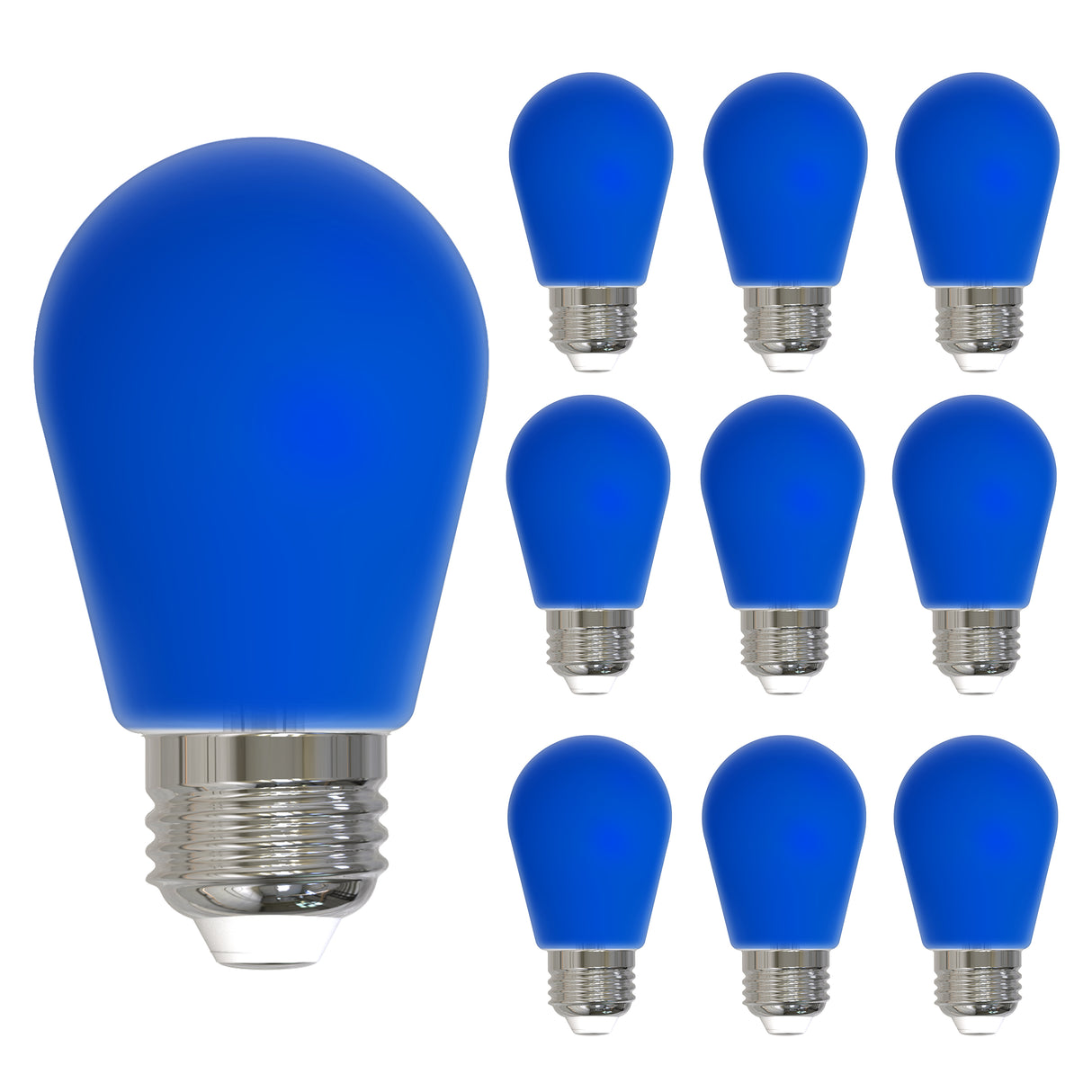 Bulbrite 862322 25-Watt Equivalent Ceramic Blue Color S14 Weatherproof Outdoor E26 Medium Base 
LED Light Bulb