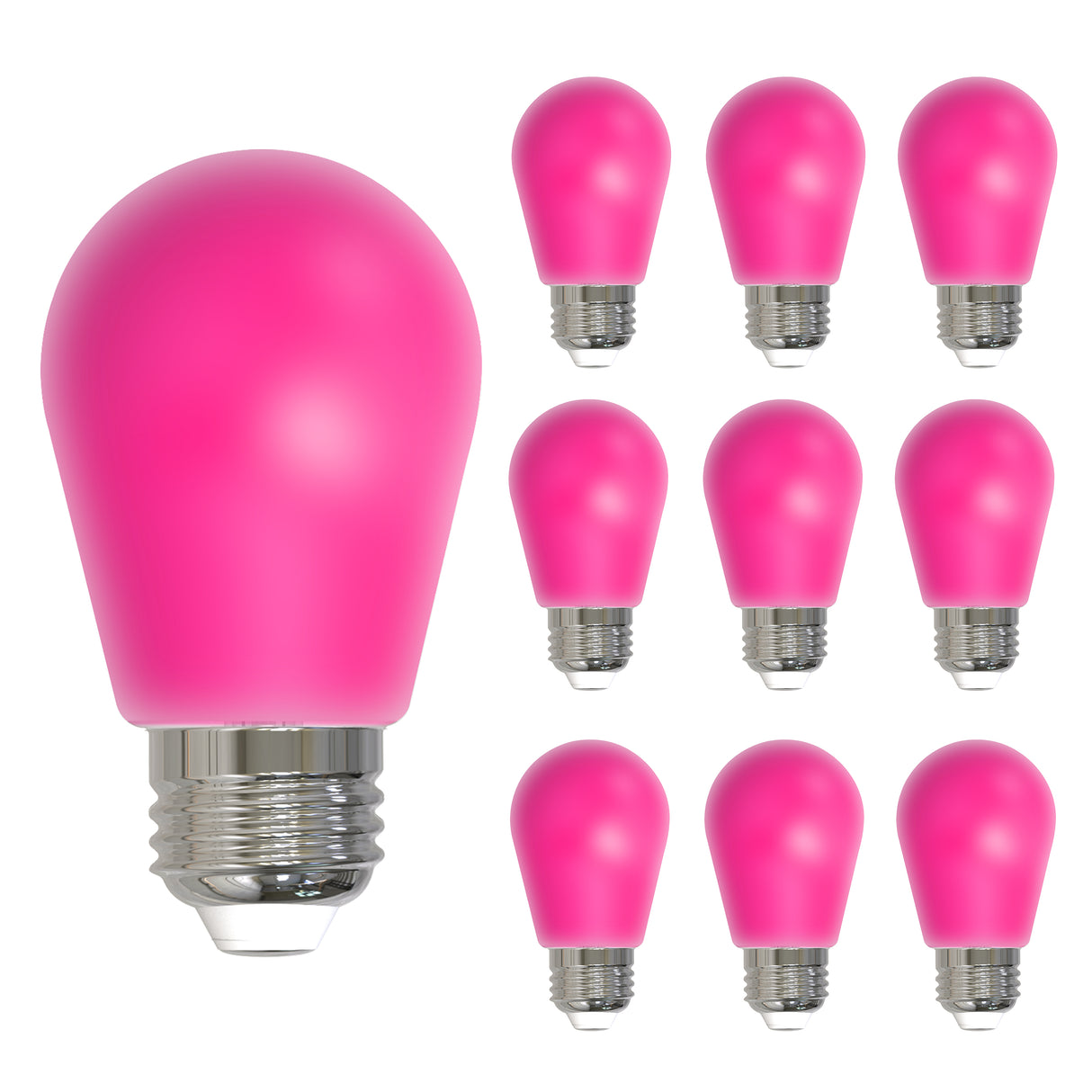 Bulbrite 862323 25-Watt Equivalent Ceramic Pink Color S14 Weatherproof Outdoor E26 Medium Base 
LED Light Bulb
