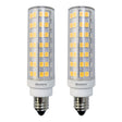 Bulbrite 862640 Bulbrite Pack of (2) 6.5 Watt 120V Dimmable Clear T6 LED Mini Light Bulbs with Mini-Candelabra (E11) Base, 2700K Warm White Light, 700 Lumens