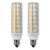 Bulbrite 862640 Bulbrite Pack of (2) 6.5 Watt 120V Dimmable Clear T6 LED Mini Light Bulbs with Mini-Candelabra (E11) Base, 2700K Warm White Light, 700 Lumens