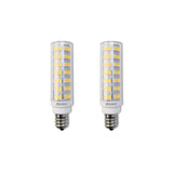 Bulbrite 862643 6.5W LED T6 Light Bulb 3000K Dimmable E12 700 Lumens 120V 2PK
