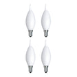 Bulbrite 862690 Bulbrite LED Filament Pack of (4) 4.5 Watt Dimmable CA10 Light Bulb with a Milky Finish and Candelabra Screw (E12) Base - 3000K (Soft White Light), 400 Lumens