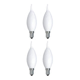 Bulbrite 862690 Bulbrite LED Filament Pack of (4) 4.5 Watt Dimmable CA10 Light Bulb with a Milky Finish and Candelabra Screw (E12) Base - 3000K (Soft White Light), 400 Lumens