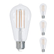 Bulbrite 862693 Bulbrite Pack of (4) 4.5 Watt Dimmable Clear Filament ST18 Medium (E26) LED Light Bulb - 450 Lumens, 2700K
